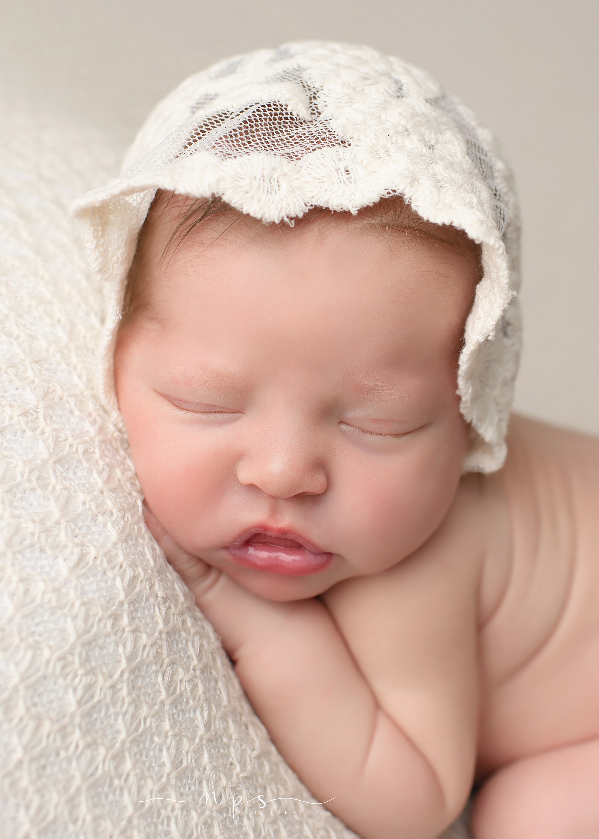 newborn face close up