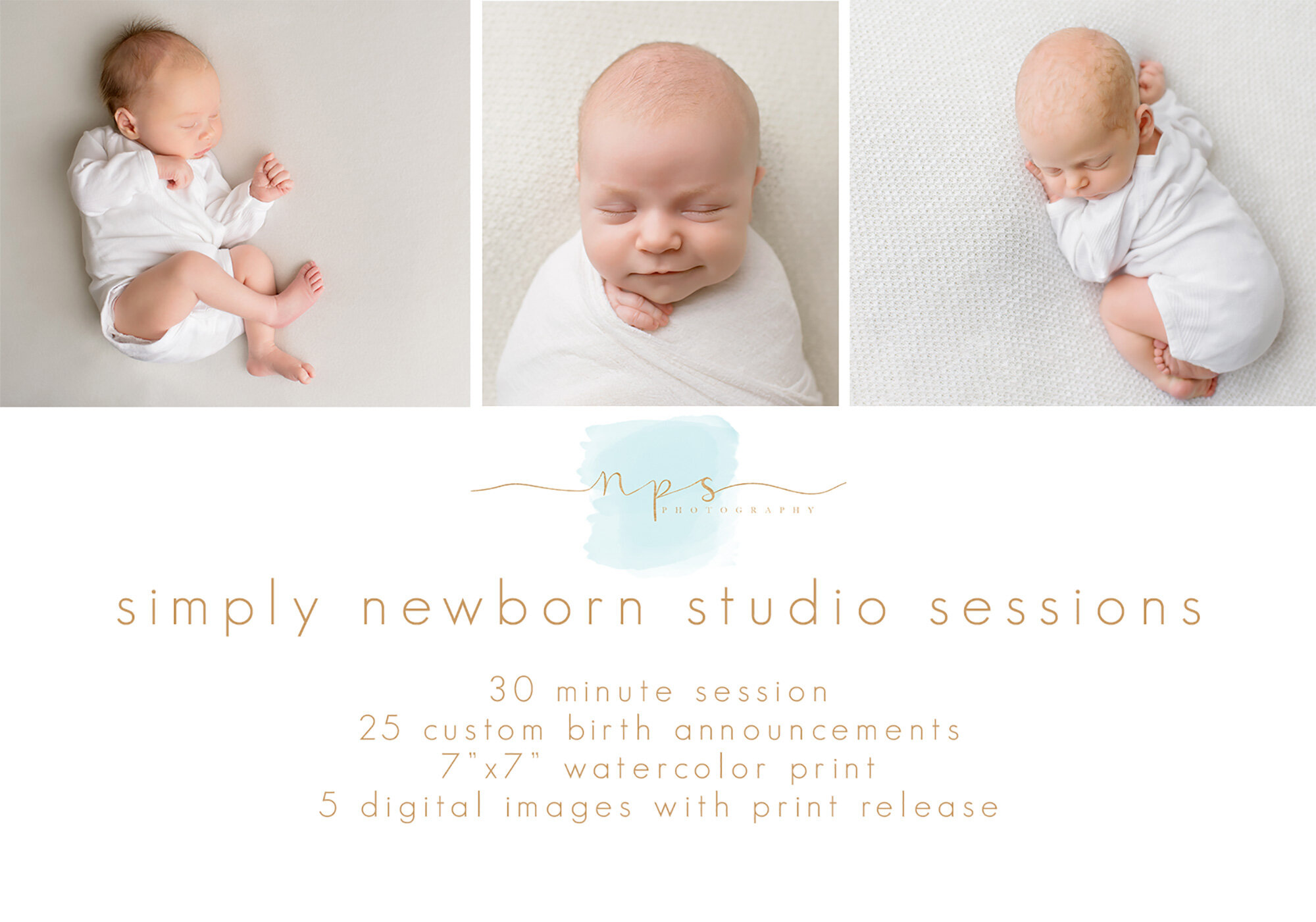 Classic White Newborn Studio Sessions