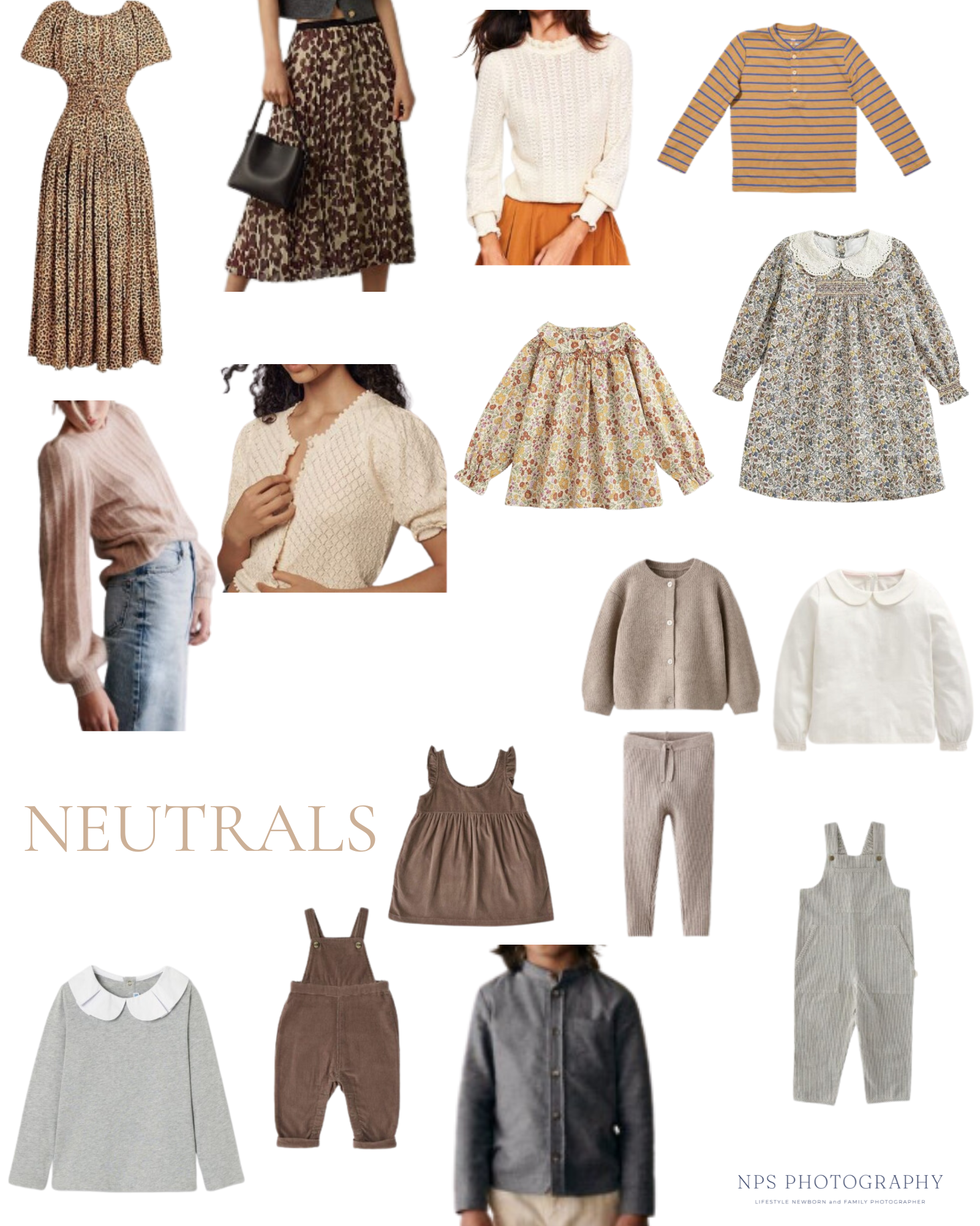 neutral clothes for fall family photos