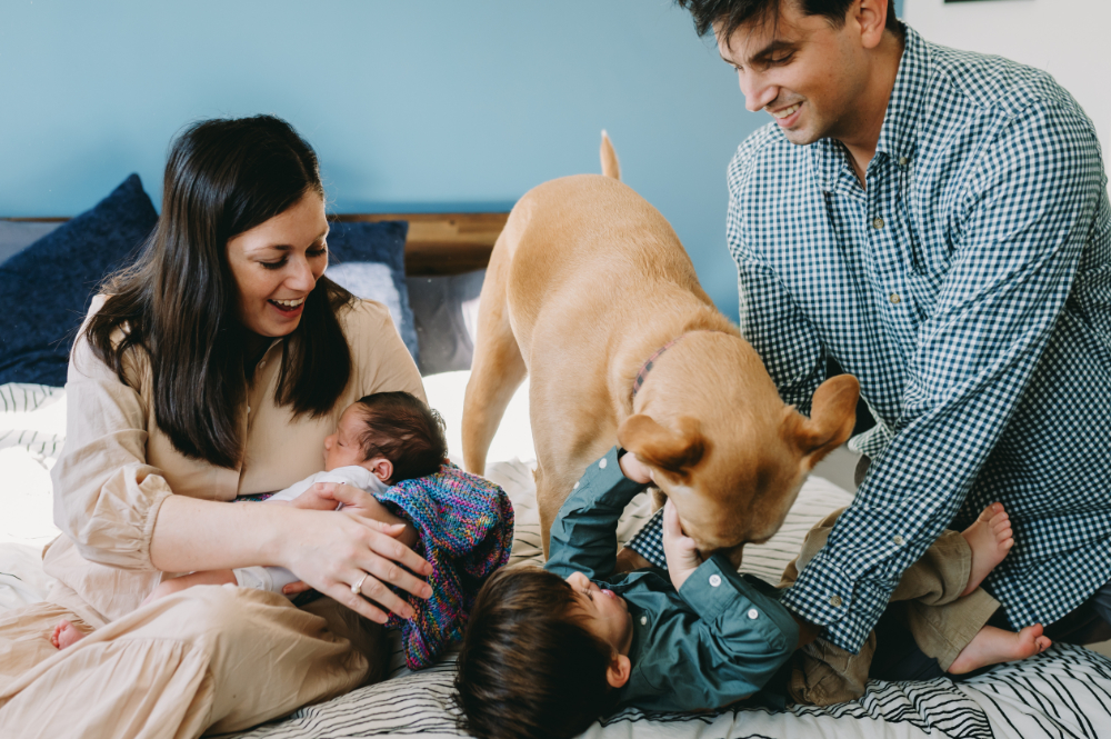 happy family getting their photos taken after a great photography client experience