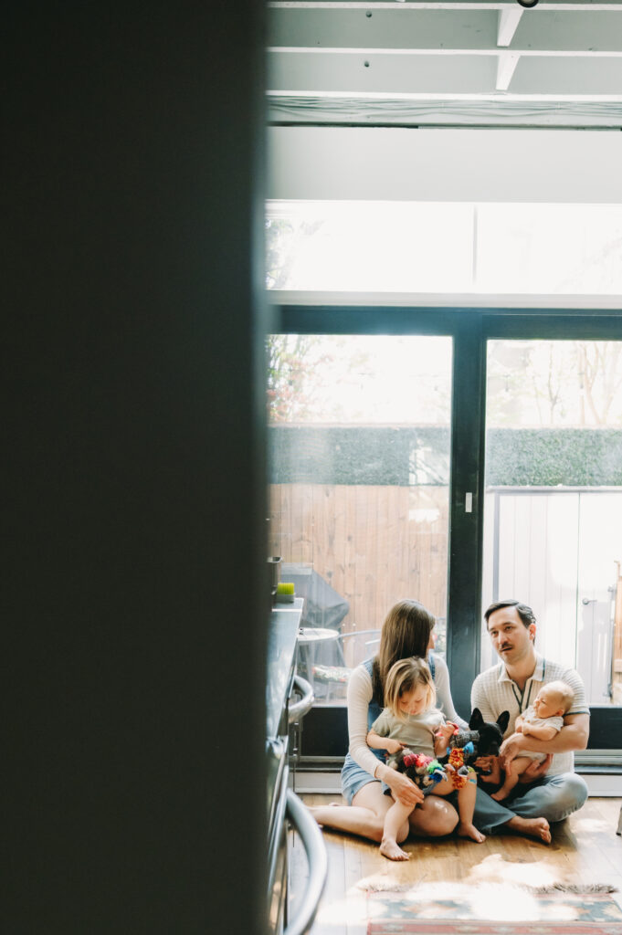 Yes, I'm Still Your Washington DC Family Photographer —Here’s the Scoop - NPS Photography pullback of family in their Washington DC kitchen